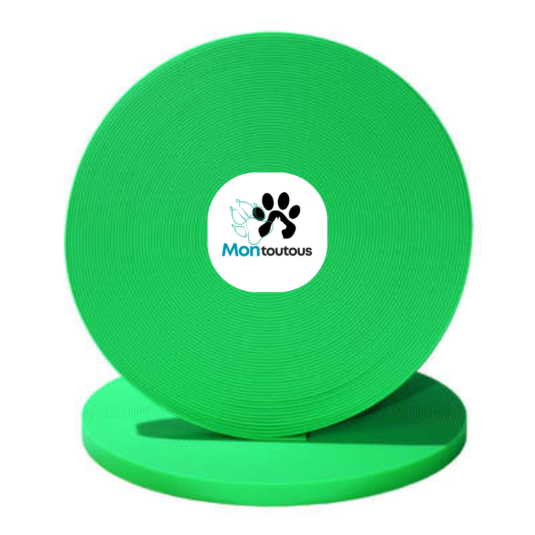 Collier 1’’ en Biothane pour chien – Attache noir- Fait Main au Québec - Montoutous