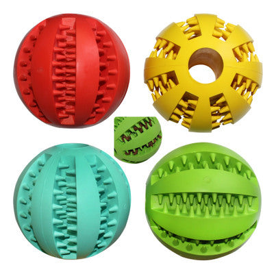 Balle Molaire en Caoutchouc pour Chien – Anti-Morsure, Distributeur de Friandises - Montoutous