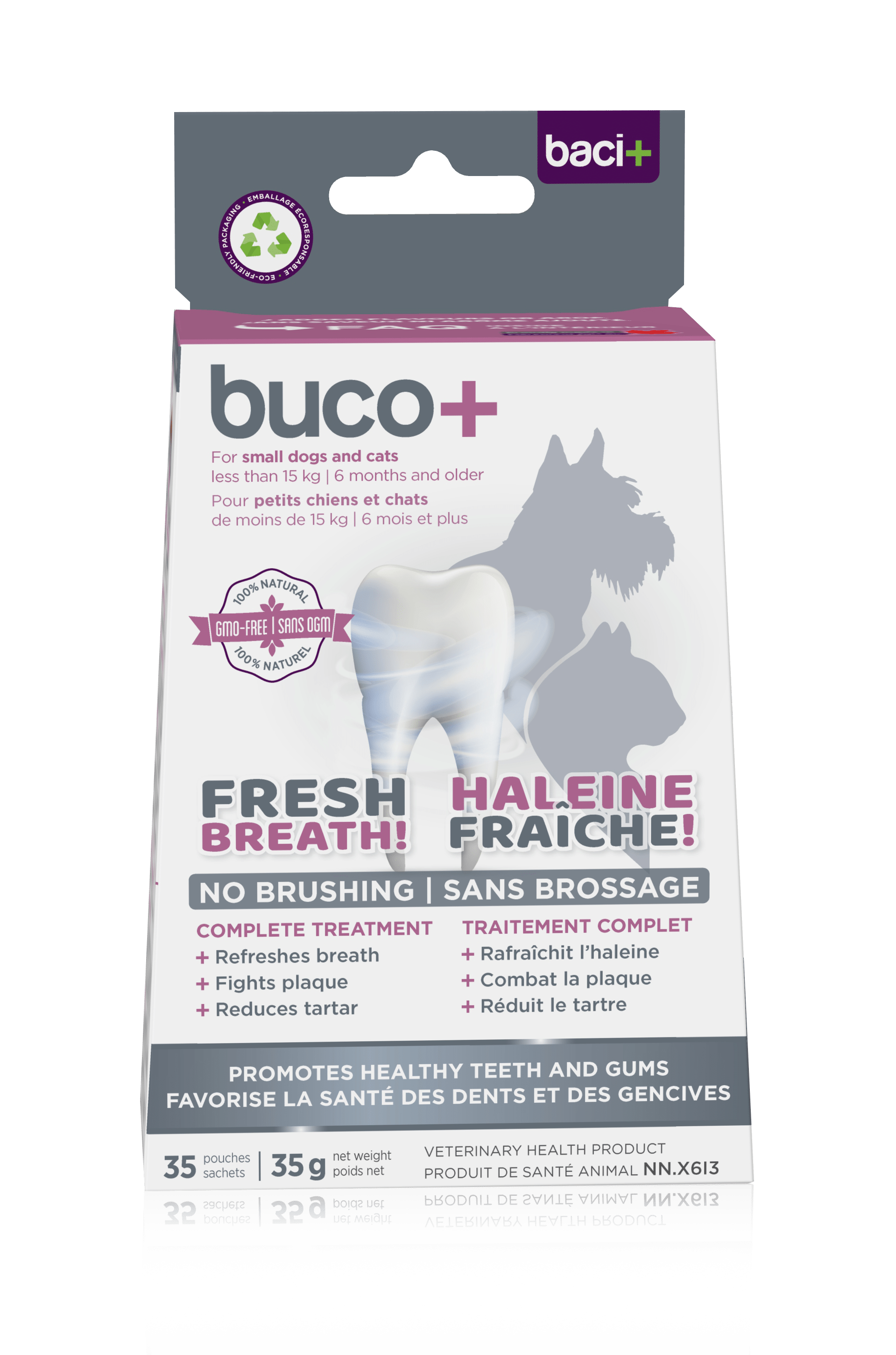 Buco+ 100mg – Soins Dentaires Naturels pour Chats et Chiens -15KG - Montoutous