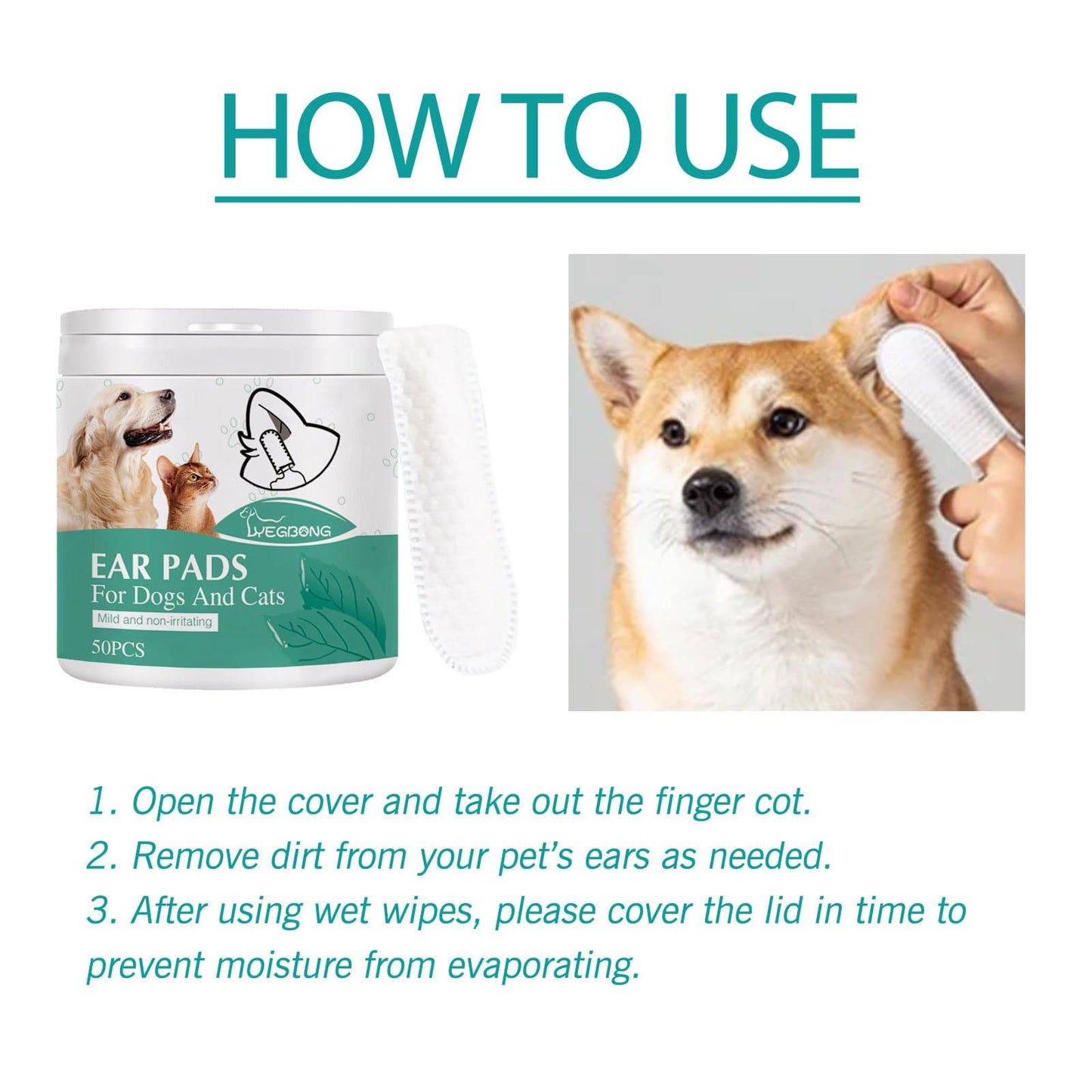 Lingettes Nettoyantes Oreilles – Hygiène & Soin Anti-Acariens pour Chiens & Chats - Montoutous