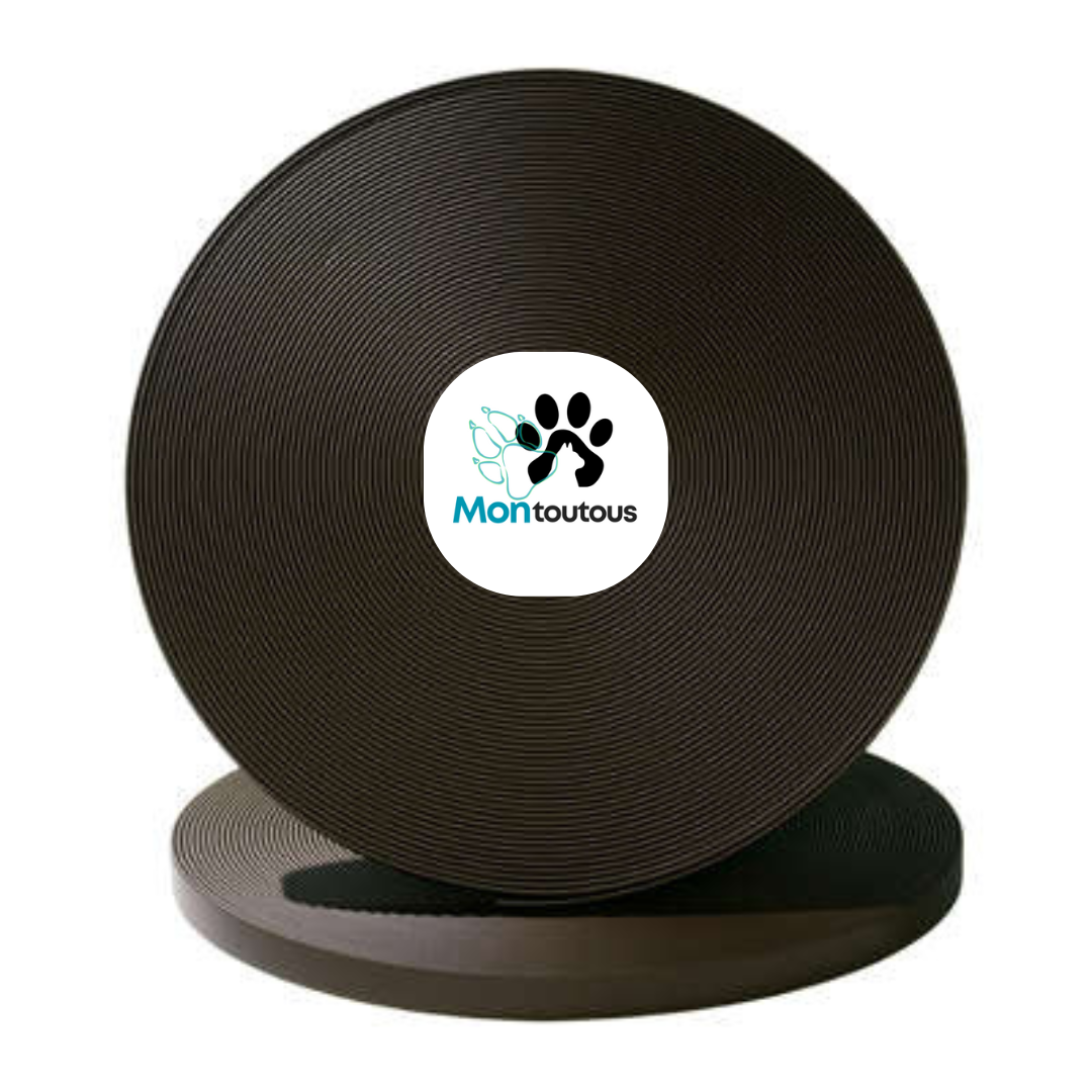 Collier étrangleur 3/4 en Biothane pour chien – Attache "NICKEL"- Fait Main au Québec - Montoutous