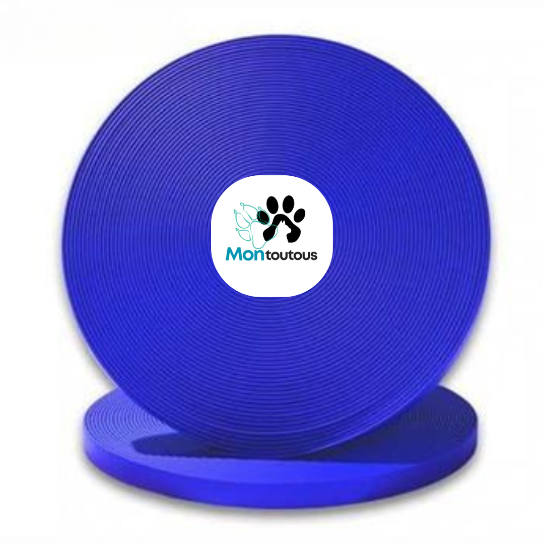Collier étrangleur 3/4 en Biothane pour chien – Attache "NICKEL"- Fait Main au Québec - Montoutous