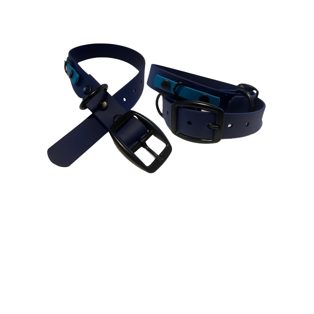 Collier 3/4’’ en Biothane pour chien – Attache noir- Fait Main au Québec - Montoutous