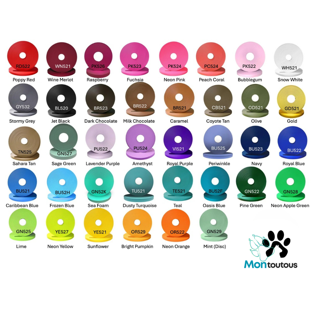 Longe / laisse - 3/4 - (50 pied) pour Chien en Biothane – Fait Main au Québec - Montoutous