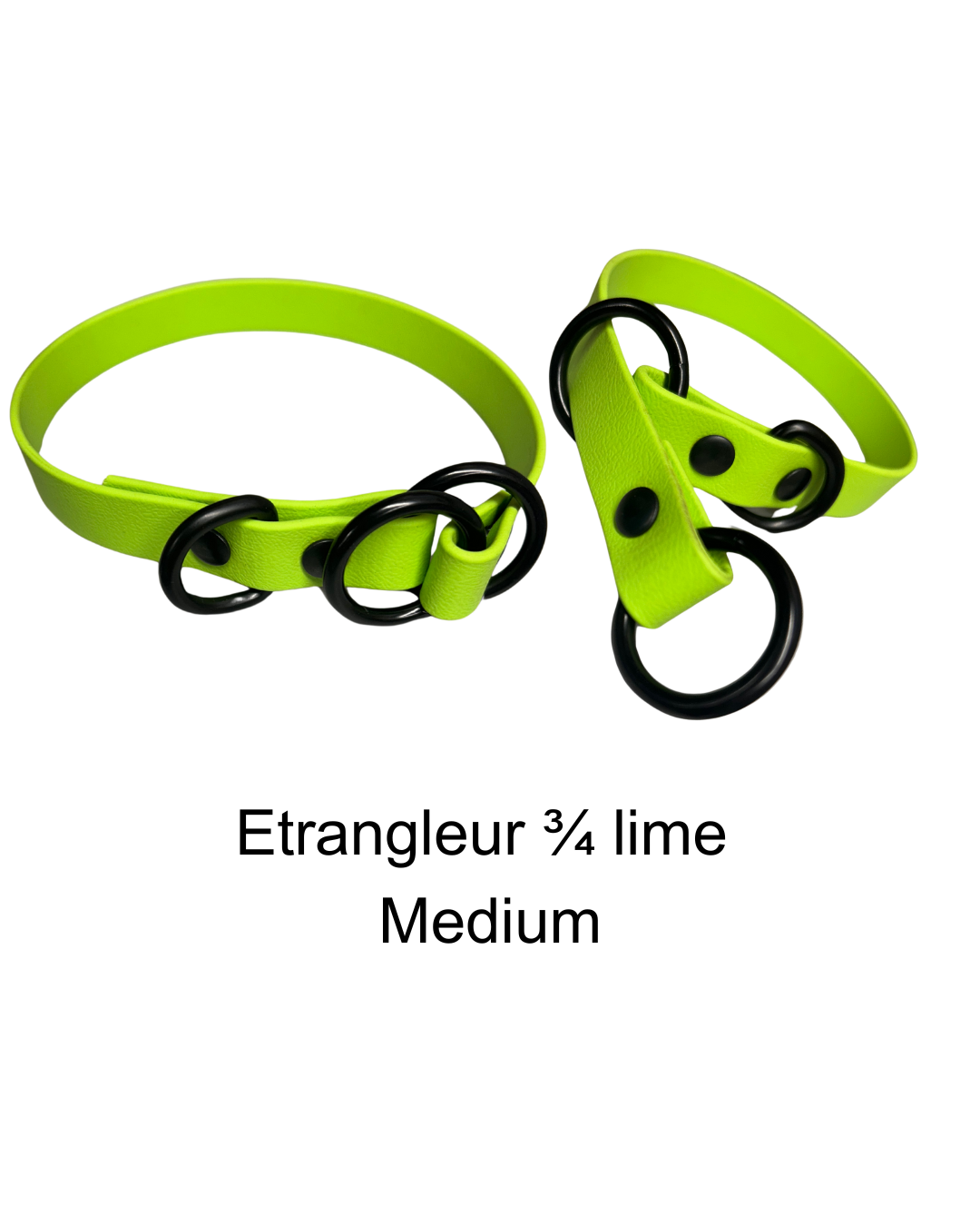 Collier étrangleur 3/4 en Biothane pour chien – Fait Main au Québec - Montoutous