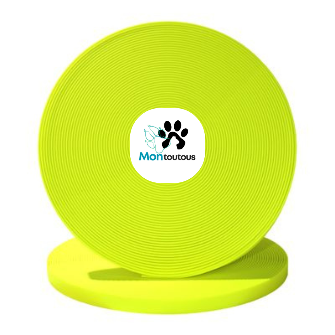 Collier 1’’ en Biothane pour chien – Attache noir- Fait Main au Québec - Montoutous