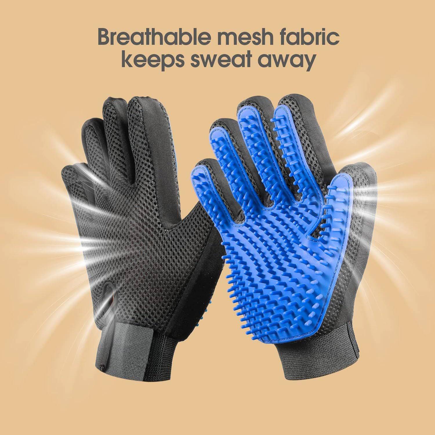 Gants de Toilettage Améliorés – Massage & Élimination des Poils - Montoutous