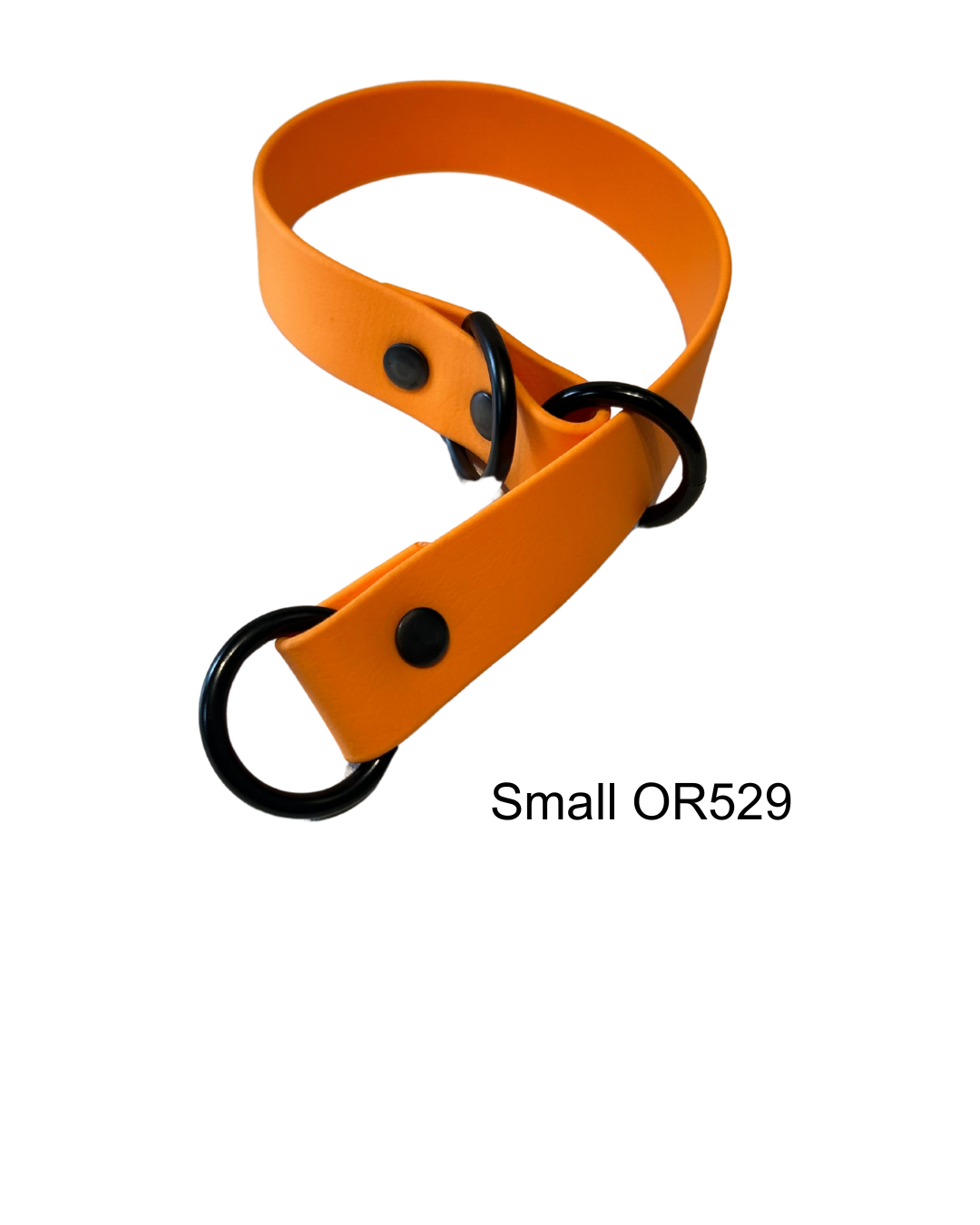 Collier étrangleur 3/4 en Biothane pour chien – Attache "NOIR"- Fait Main au Québec - Montoutous 