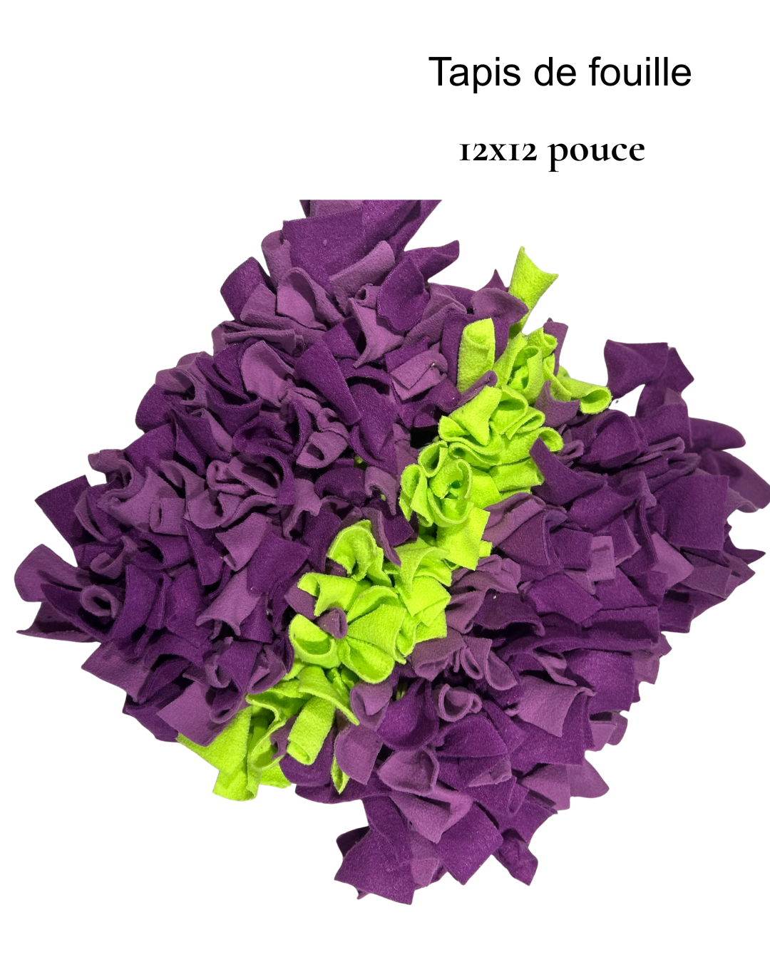 Tapis de fouille pour chien – Fait à la main au Québec (12x12 pouces)