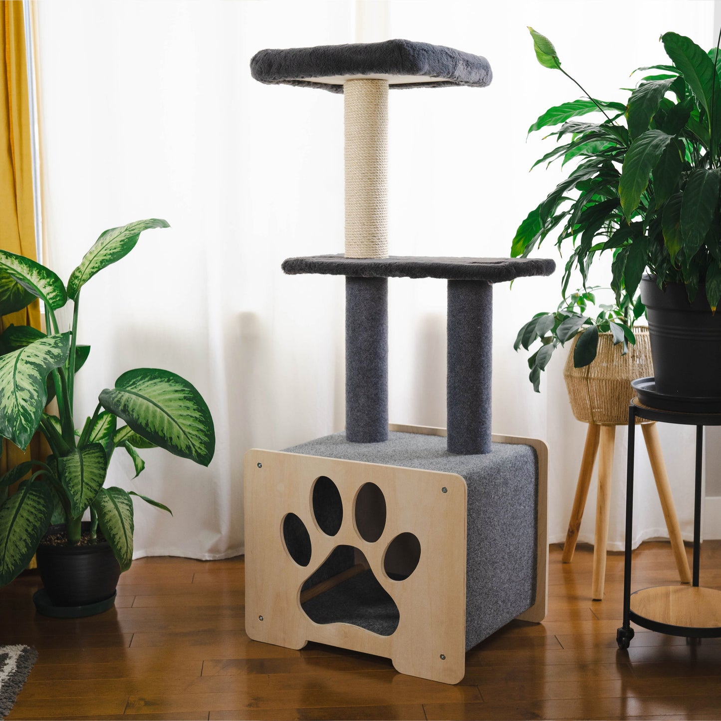 Arbre à Chat Deluxe The Hut – Aire de Jeu et Repos Haut de Gamme