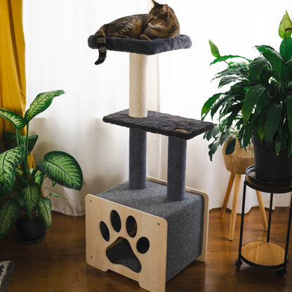 Arbre à Chat Deluxe The Hut – Aire de Jeu et Repos Haut de Gamme