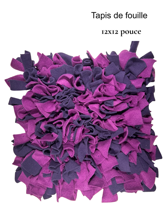 Tapis de fouille pour chien – Fait à la main au Québec (12x12 pouces)