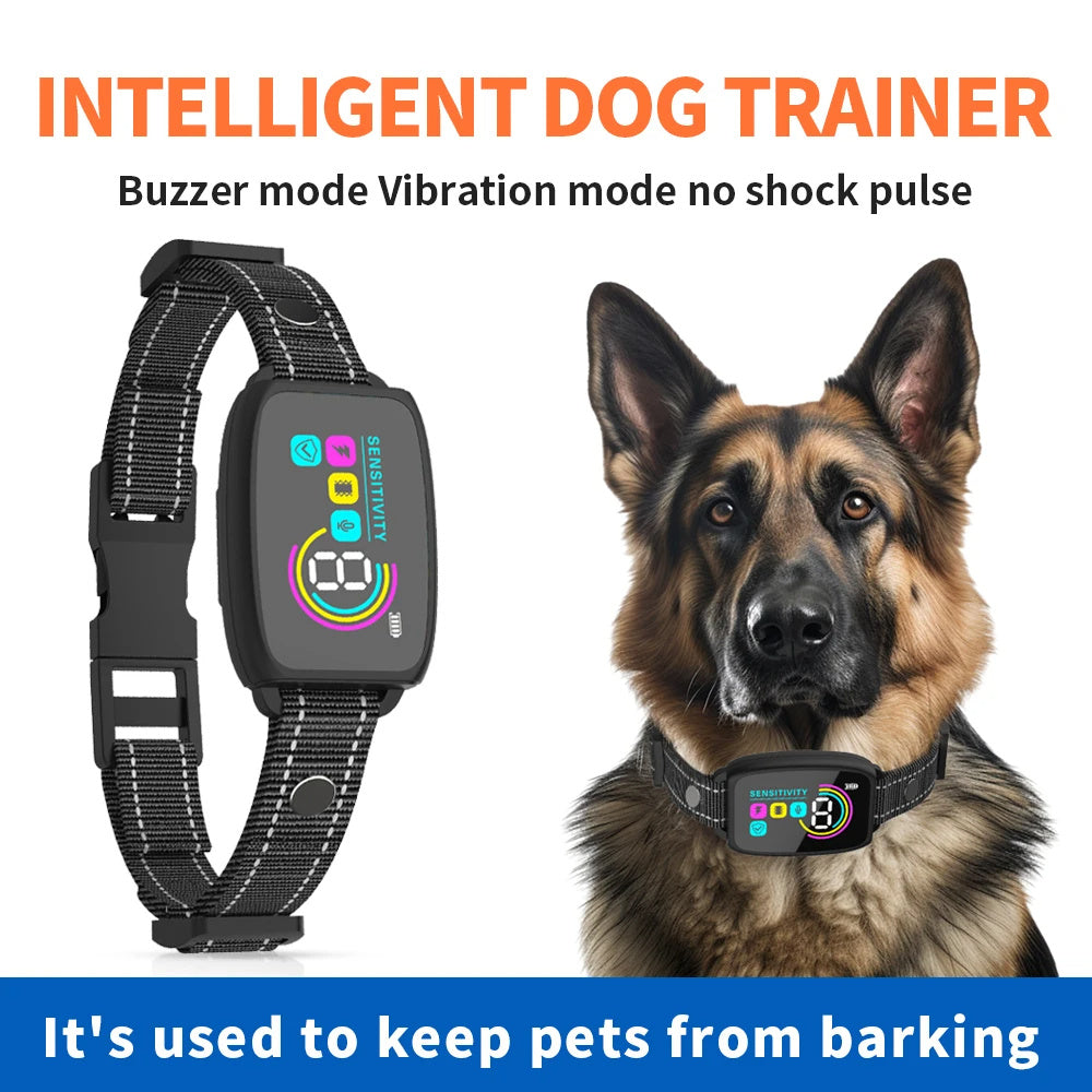 Collier Anti-Aboiement Intelligente Rechargeable pour Chiens