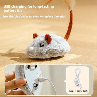 Souris Sonore en Peluche pour Chats