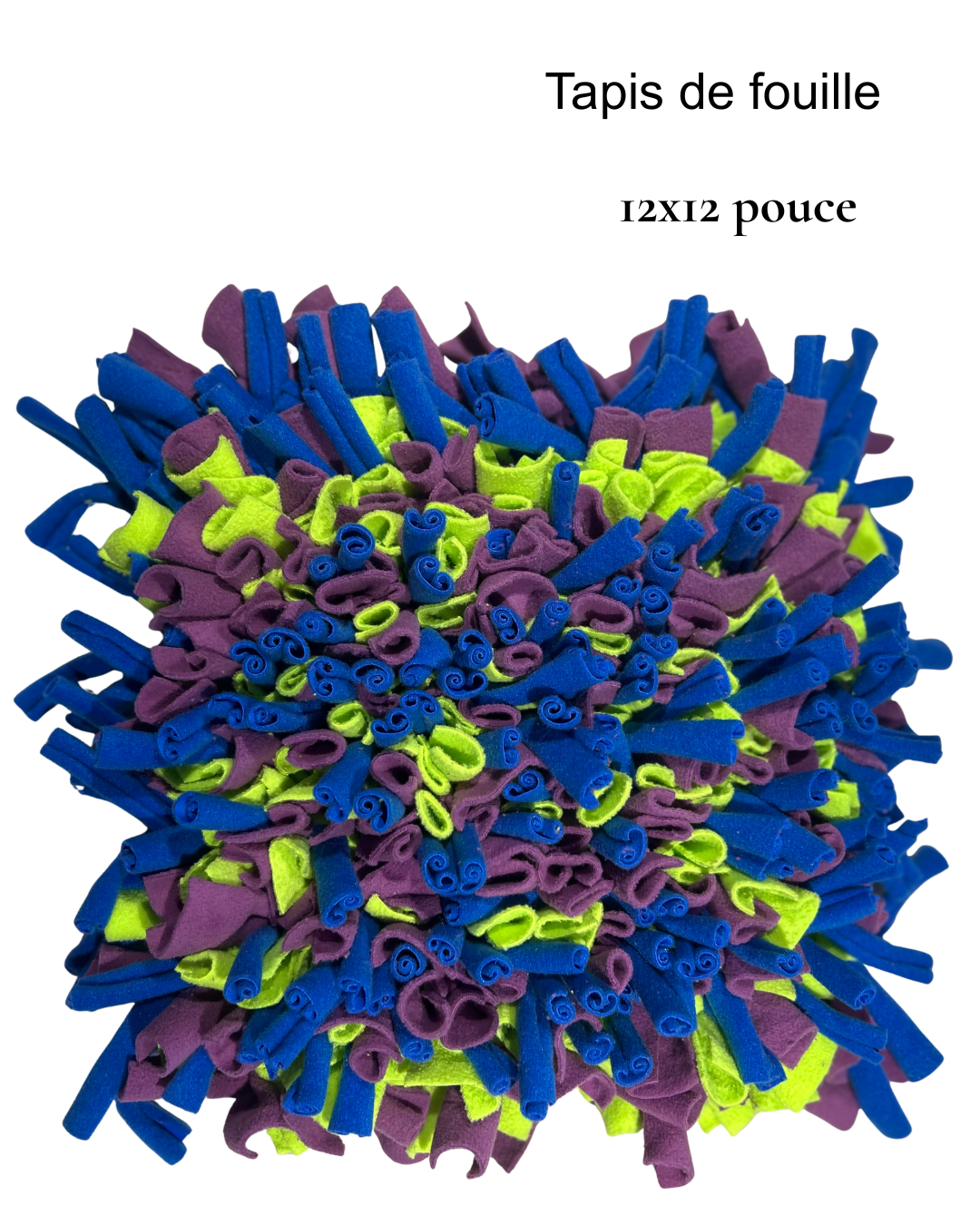 Tapis de fouille pour chien – Fait à la main au Québec (12x12 pouces)