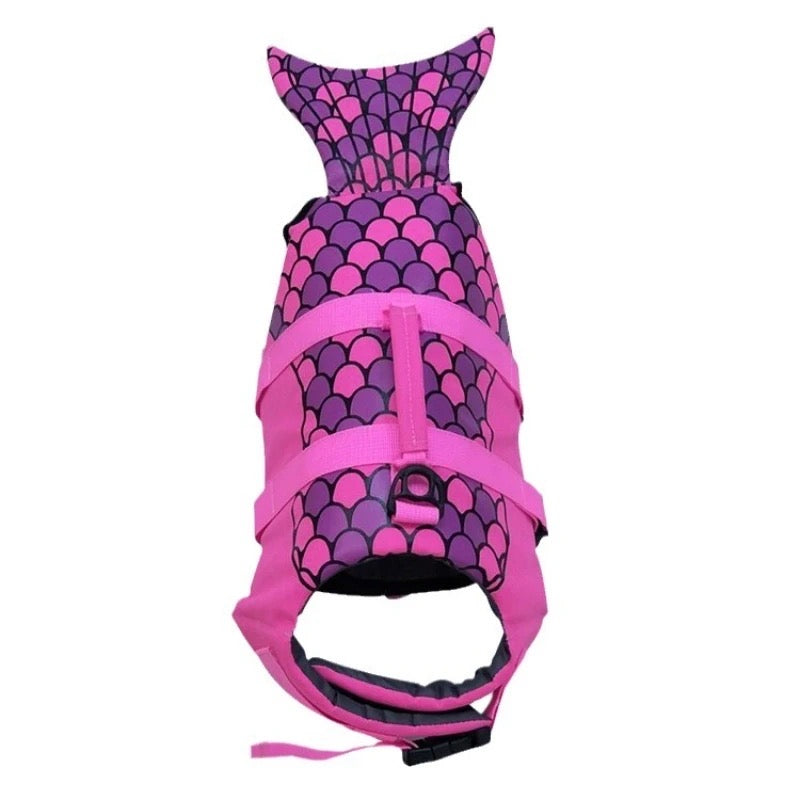Veste de sauvetage sirène pour chien – Flottaison et style unique
