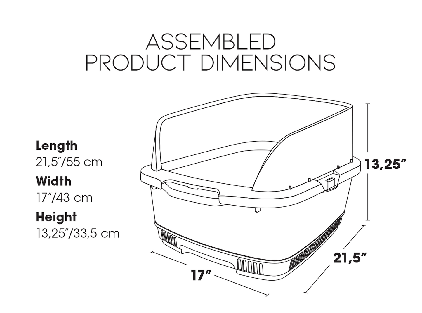 Bac à Litière Cateco – Anti-Odeurs avec Aération Active