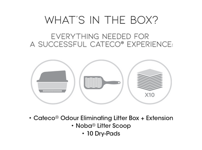 Bac à Litière Cateco – Anti-Odeurs avec Aération Active