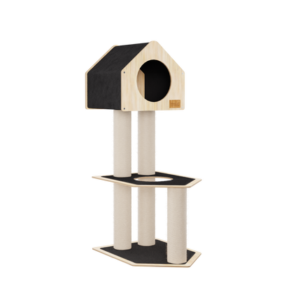 Arbre à Chat Condo Deluxe – Aire de Jeu Design et Écologique