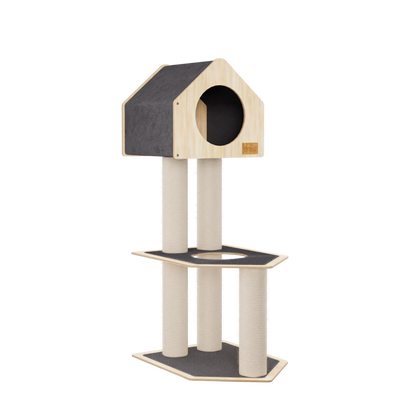Arbre à Chat Condo Deluxe – Aire de Jeu Design et Écologique