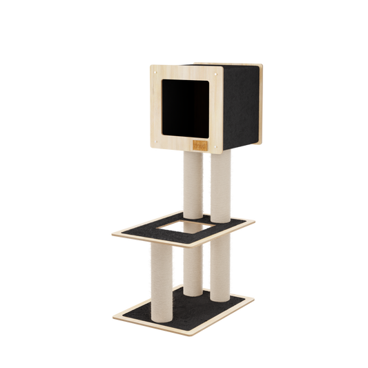 Arbre à Chat Deluxe The Hut – Aire de Jeu Écologique et Design