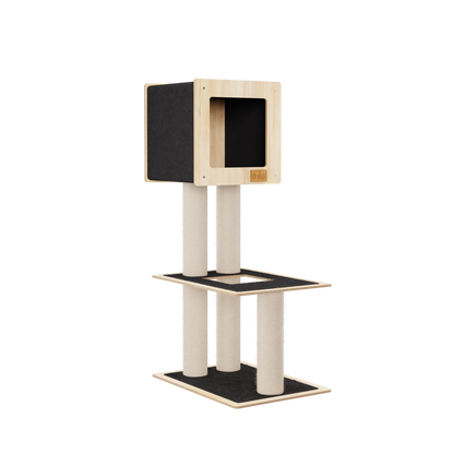 Arbre à Chat Deluxe The Hut – Aire de Jeu Écologique et Design