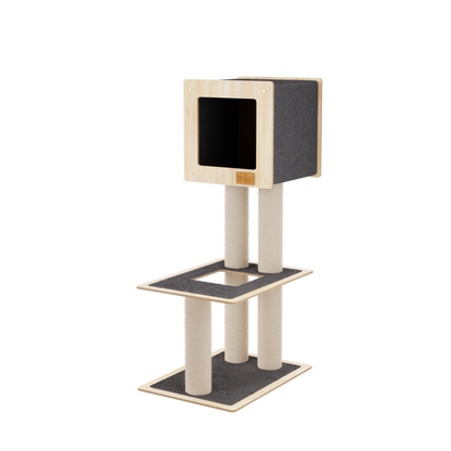 Arbre à Chat Deluxe The Hut – Aire de Jeu Écologique et Design