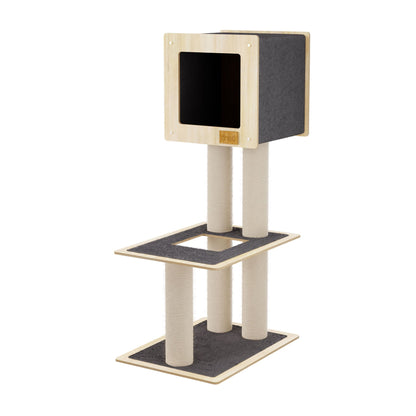 Arbre à Chat Deluxe The Hut – Aire de Jeu Écologique et Design