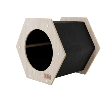 Maison pour Chat Hexagonale – Design Moderne et Surface à Griffer