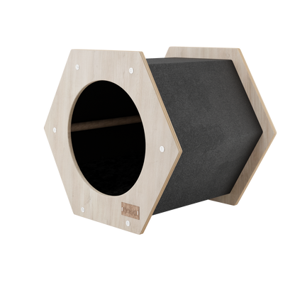 Maison pour Chat Hexagonale – Design Moderne et Surface à Griffer