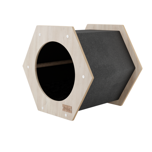Maison pour Chat Hexagonale – Design Moderne et Surface à Griffer