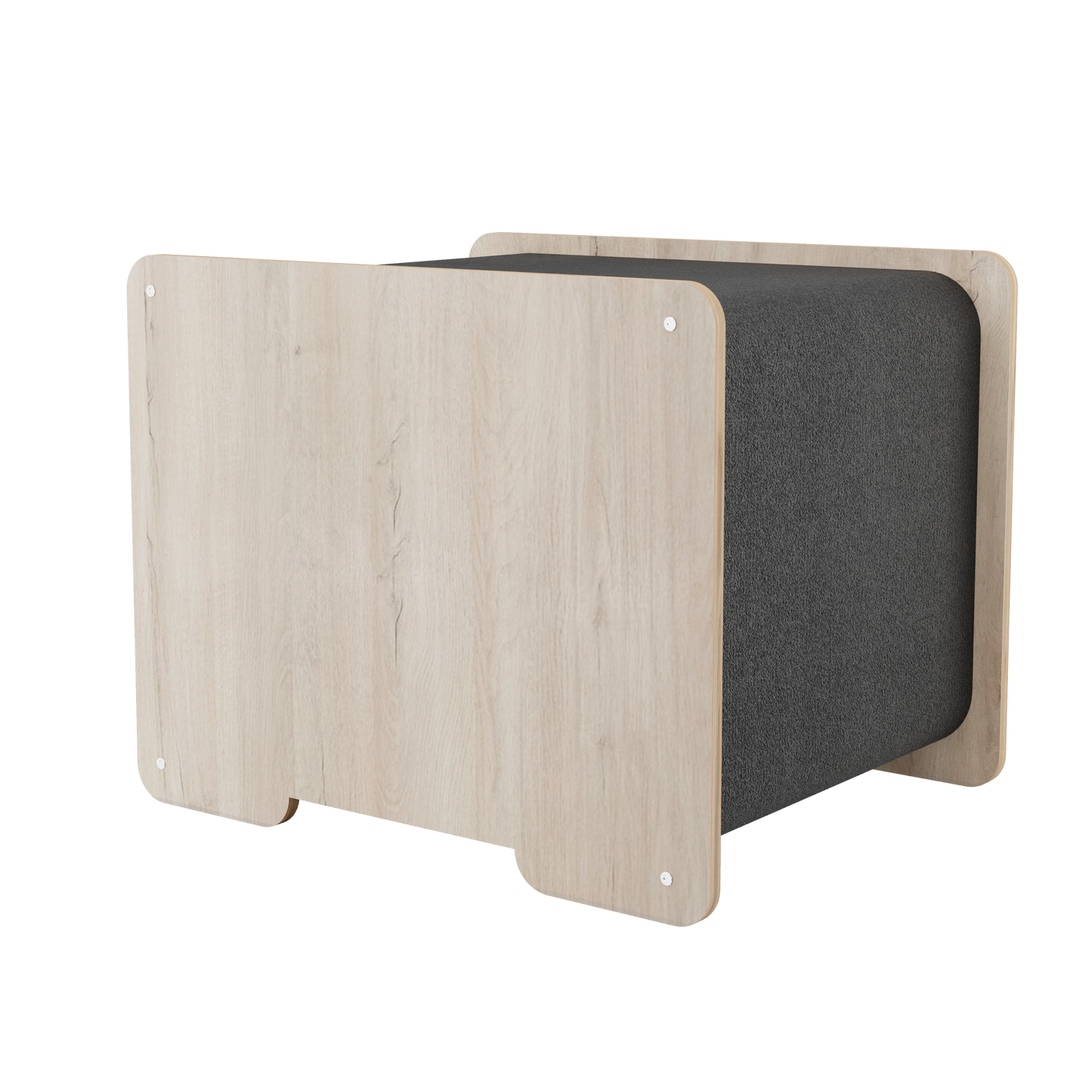 The Hut – Cachette design pour chat avec surface à griffer intégrée