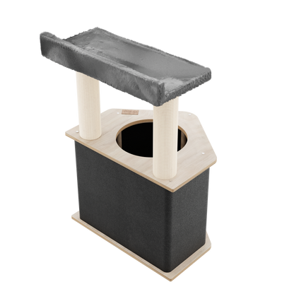 Arbre à Chat The Lodge – Confort, Stabilité et Cachette Compacte