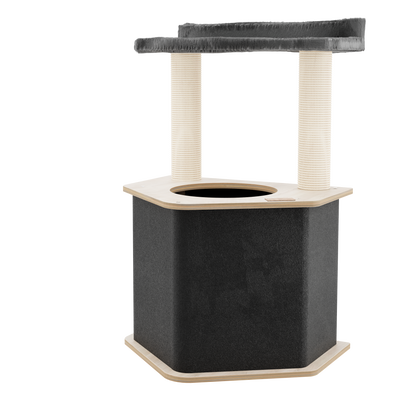 Arbre à Chat The Lodge – Confort, Stabilité et Cachette Compacte