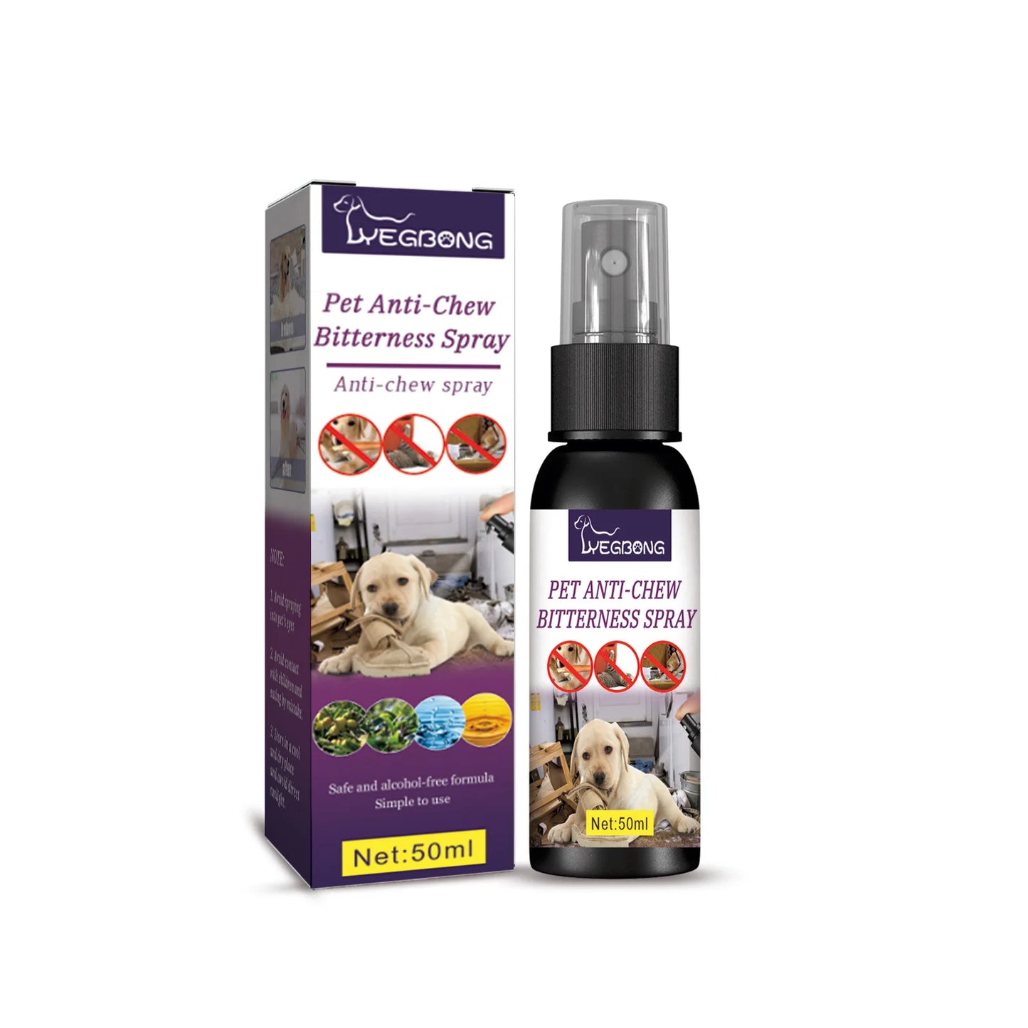 Spray anti mastication pour animaux de compagnie