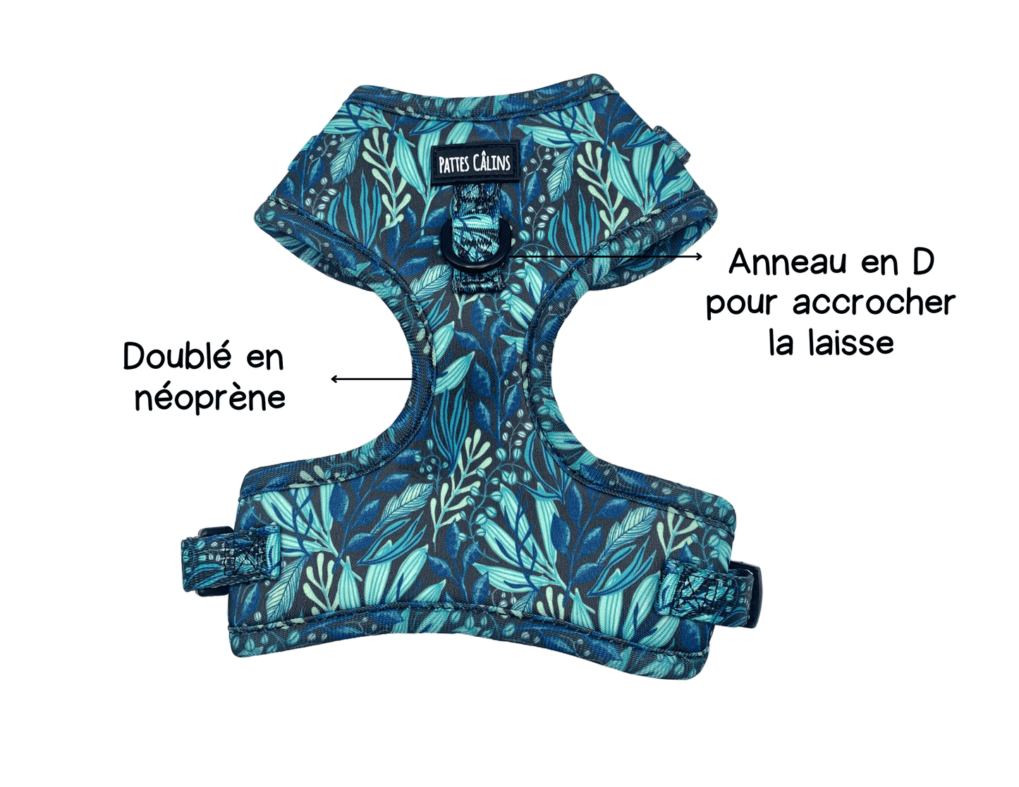 Ensemble “Dans la jungle” – Harnais, laisse et collier pour petit chien ou chat  79,99 $